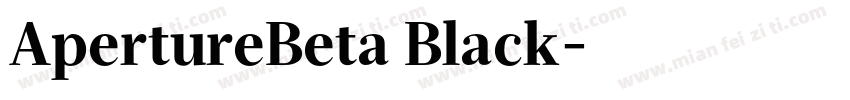 ApertureBeta Black字体转换